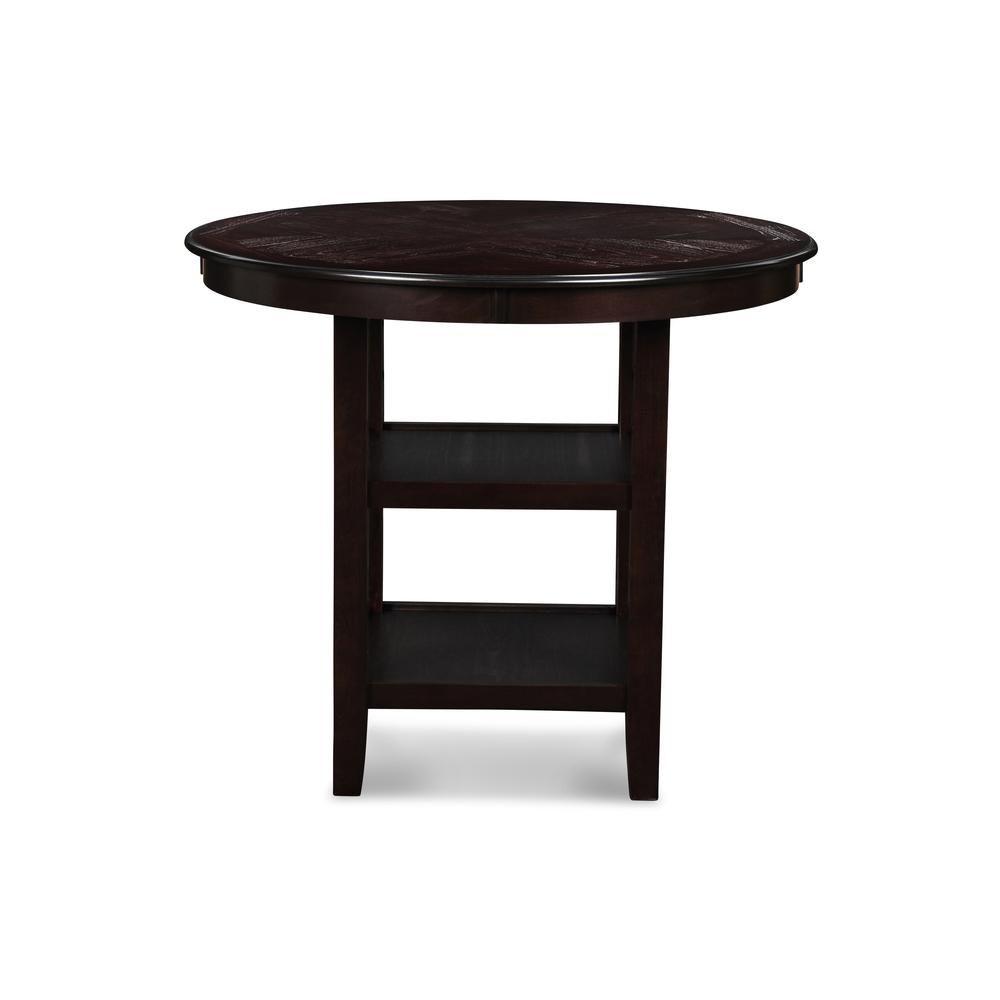 Furniture Gia 5-Piece Transitional Wood Dining Set in Ebony. Picture 4