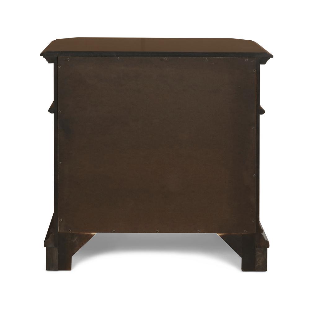 Furniture Emilie 3-Drawer Solid Wood Nightstand in Tudor Brown. Picture 4
