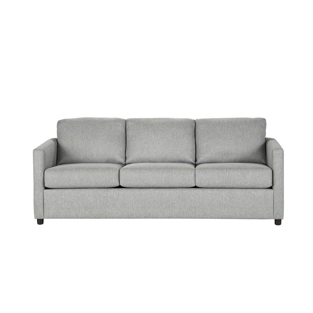 Elio Light Gray Polyester Fabric  3-seater Sofa Couch. Picture 1