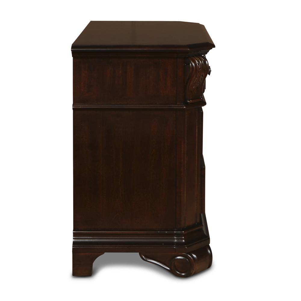 Furniture Emilie 3-Drawer Solid Wood Nightstand in Tudor Brown. Picture 2