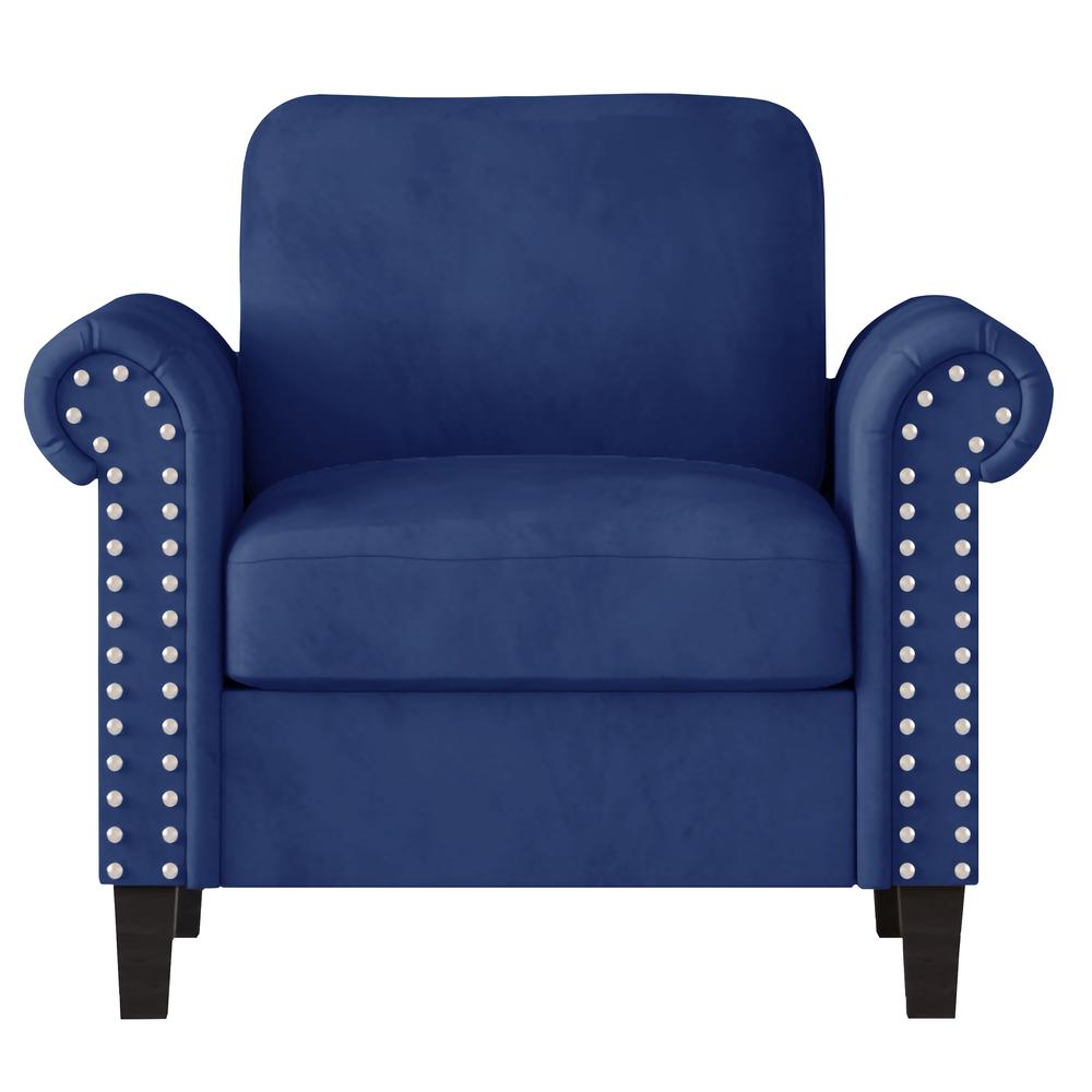 Alani Accent Chair-Deep Blue. Picture 2