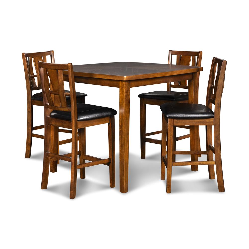 Furniture Dixon 5-Piece Counter Height Dining Set in Dark Espresso. Picture 1