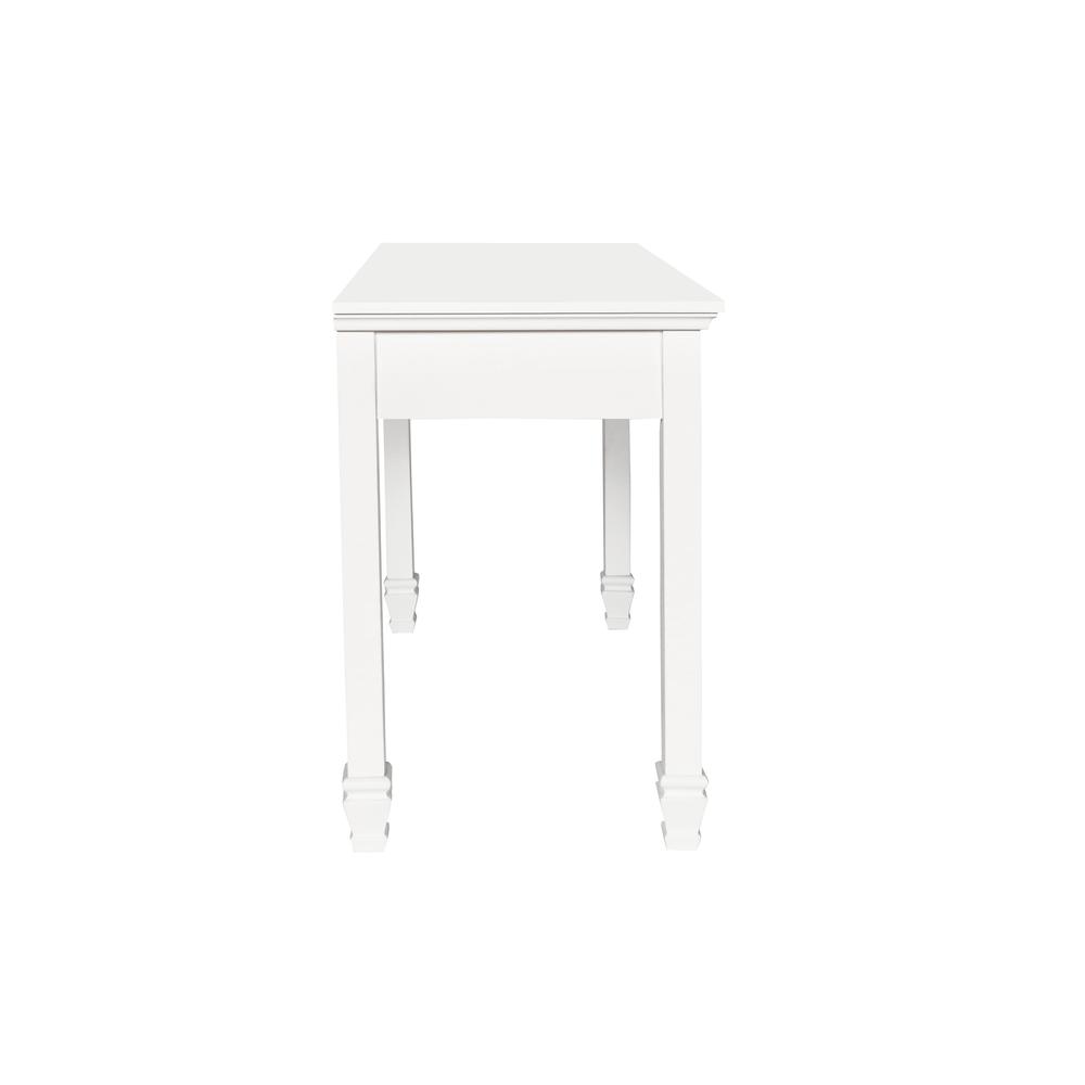 Furniture Tamarack Soild Wood 1-Drawer Desk in  White. Picture 4