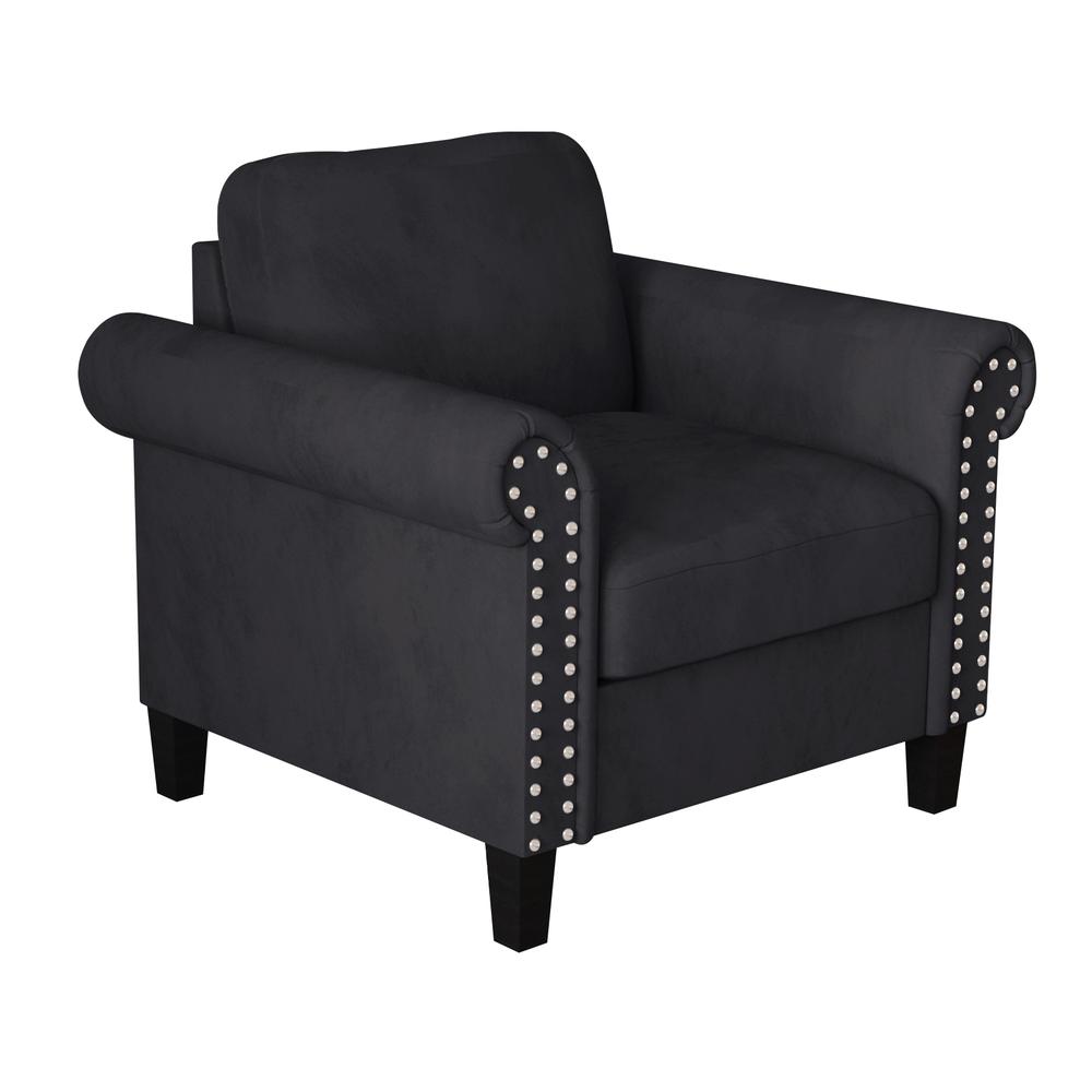 Alani Accent Chair-Black. Picture 1