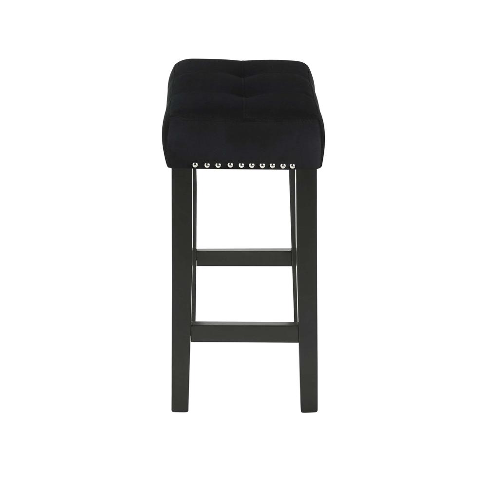Furniture Celeste 4-Piece Faux Marble & Wood Bar Set in Black. Picture 2
