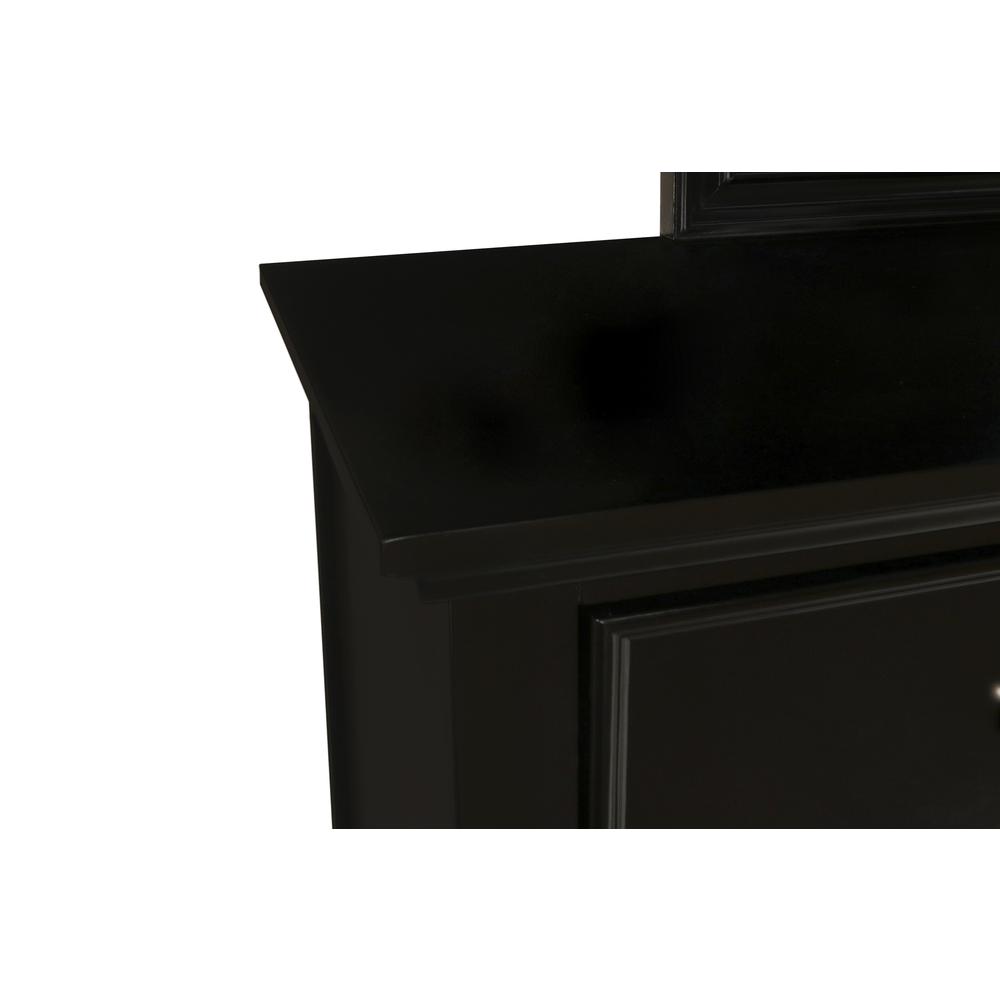 Furniture Tamarack 8-Drawer Wood Dresser with Mirror in Black. Picture 4