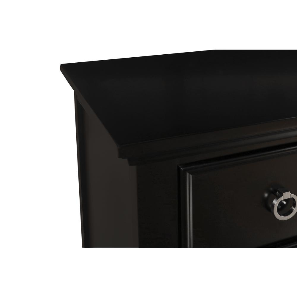 Furniture Tamarack Solid Wood 5-Drawer Chest in Black. Picture 5