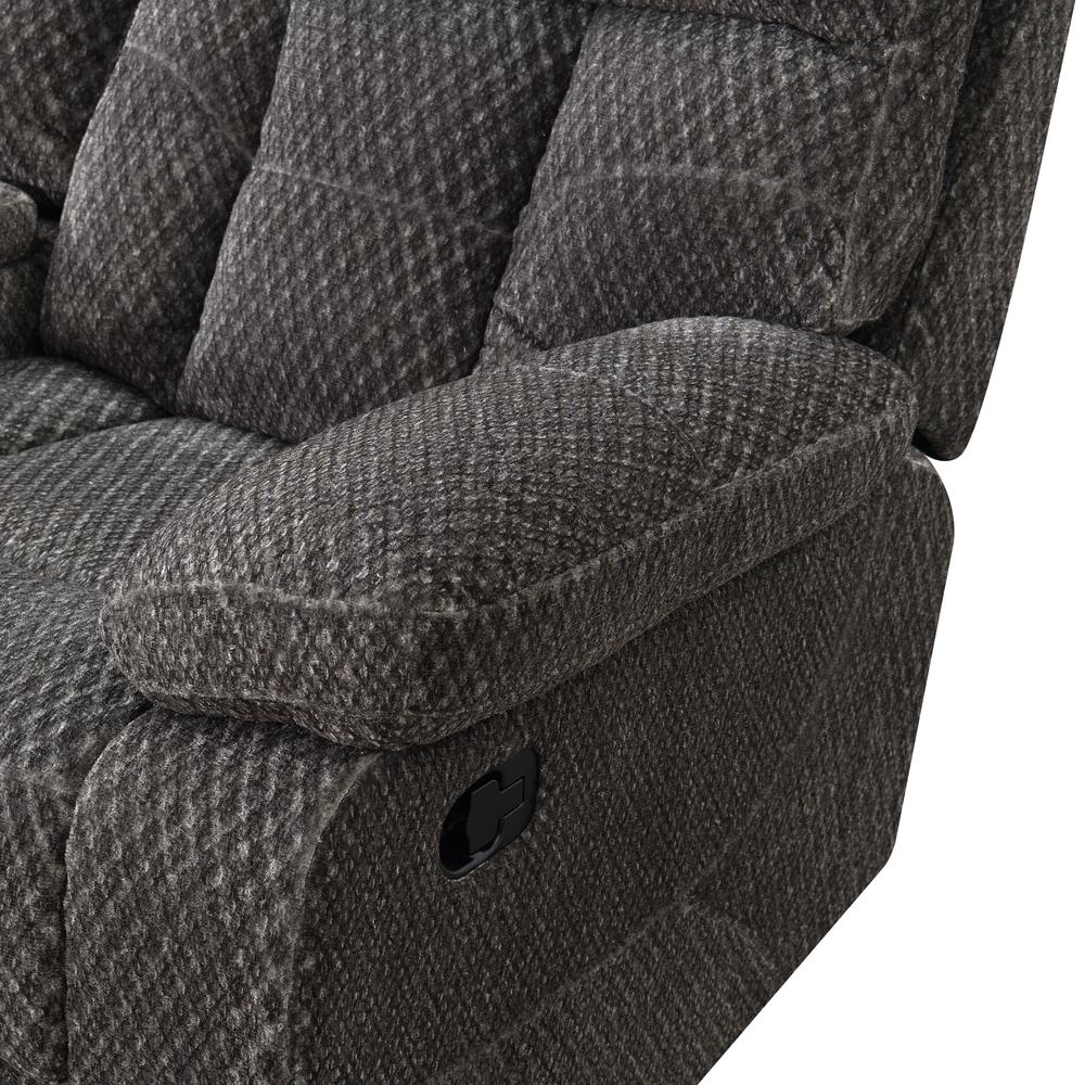 Bravo Sofa W/Dual Recliner-Charcoal. Picture 5