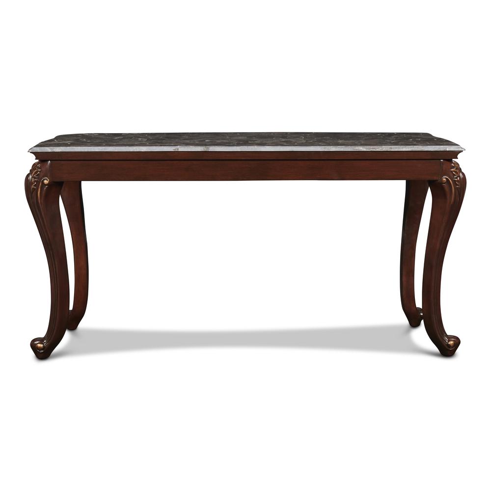 Furniture Constantine Wood Console Table with Rolled Feet in Cherry. Picture 6