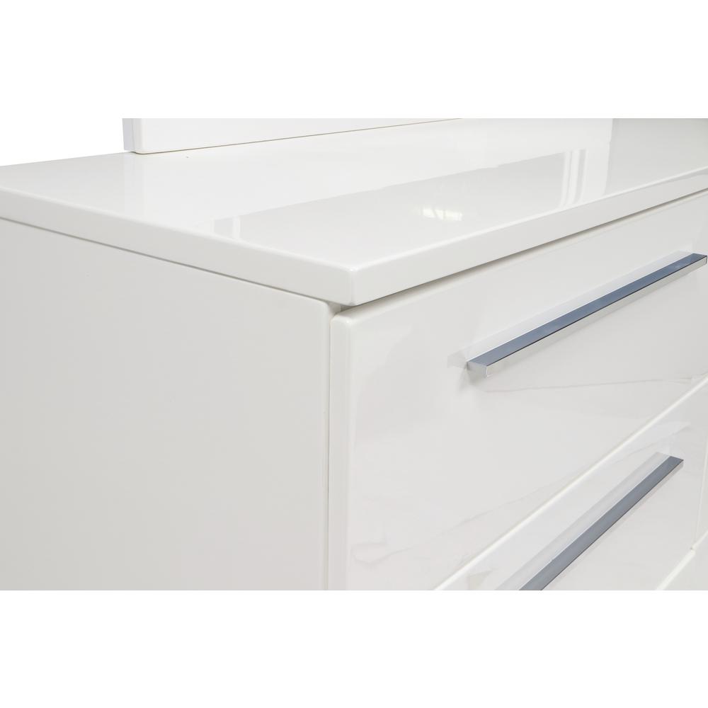 Furniture Sapphire Wood 6-Drawer Dresser in White. Picture 5