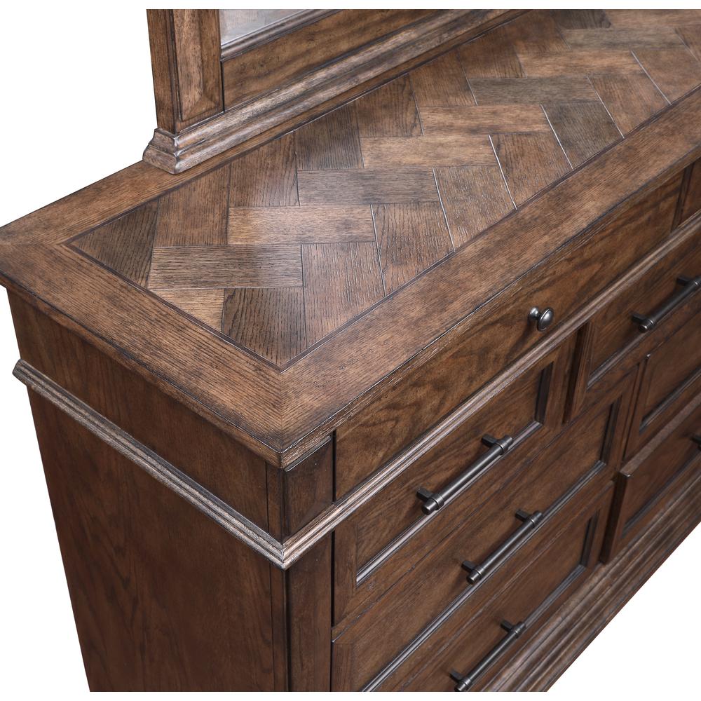 Furniture Mar Vista Traditional Solid Wood Dresser in Walnut. Picture 5