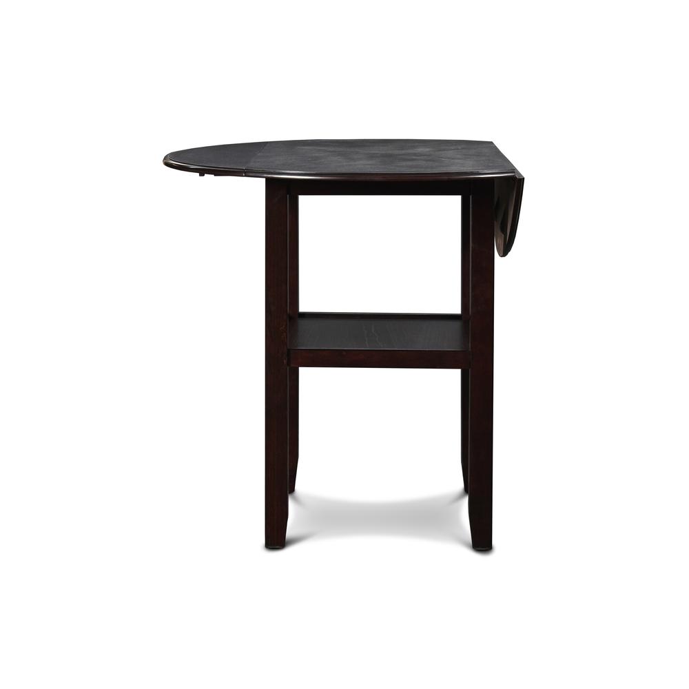 Furniture Gia Solid Wood Counter Drop Leaf Table  Chairs in Ebony. Picture 7