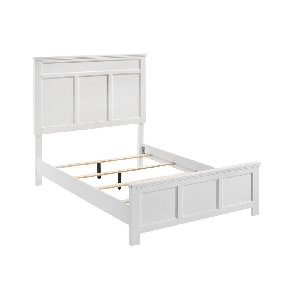 Furniture Andover Traditional Twin Size Wood Bed in White. Picture 2
