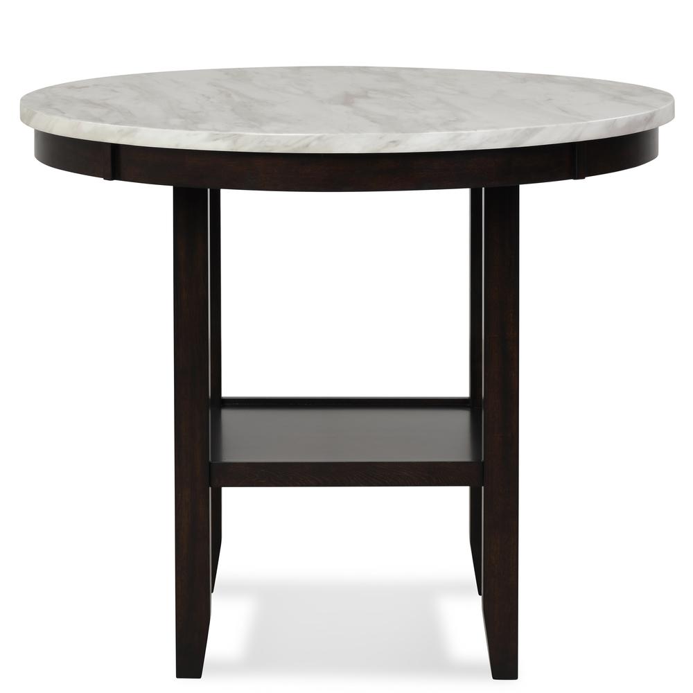 Furniture Celeste Round Wood Counter Table in Espresso. Picture 1