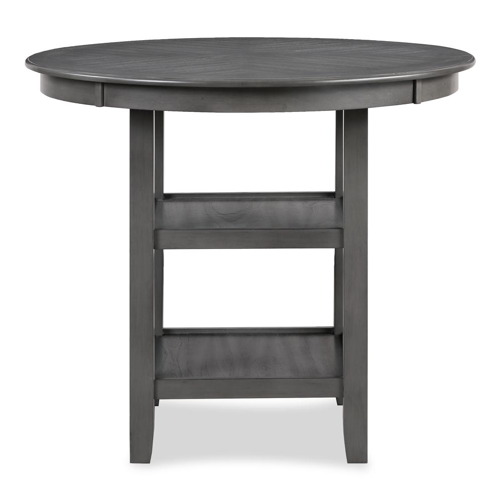 Cori 5-Piece Wood Round Counter Table Set with 4 Chairs in Gray. Picture 6