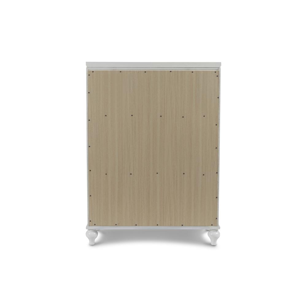 Furniture Modern Style Solid Wood Chest in White Finish. Picture 6