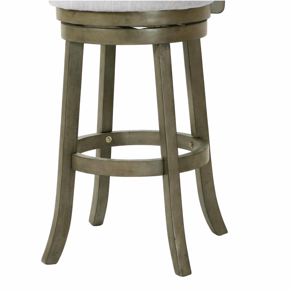 Manchester 29" Solid Wood Bar Stool with Fabric Seat in Ant Gray. Picture 5