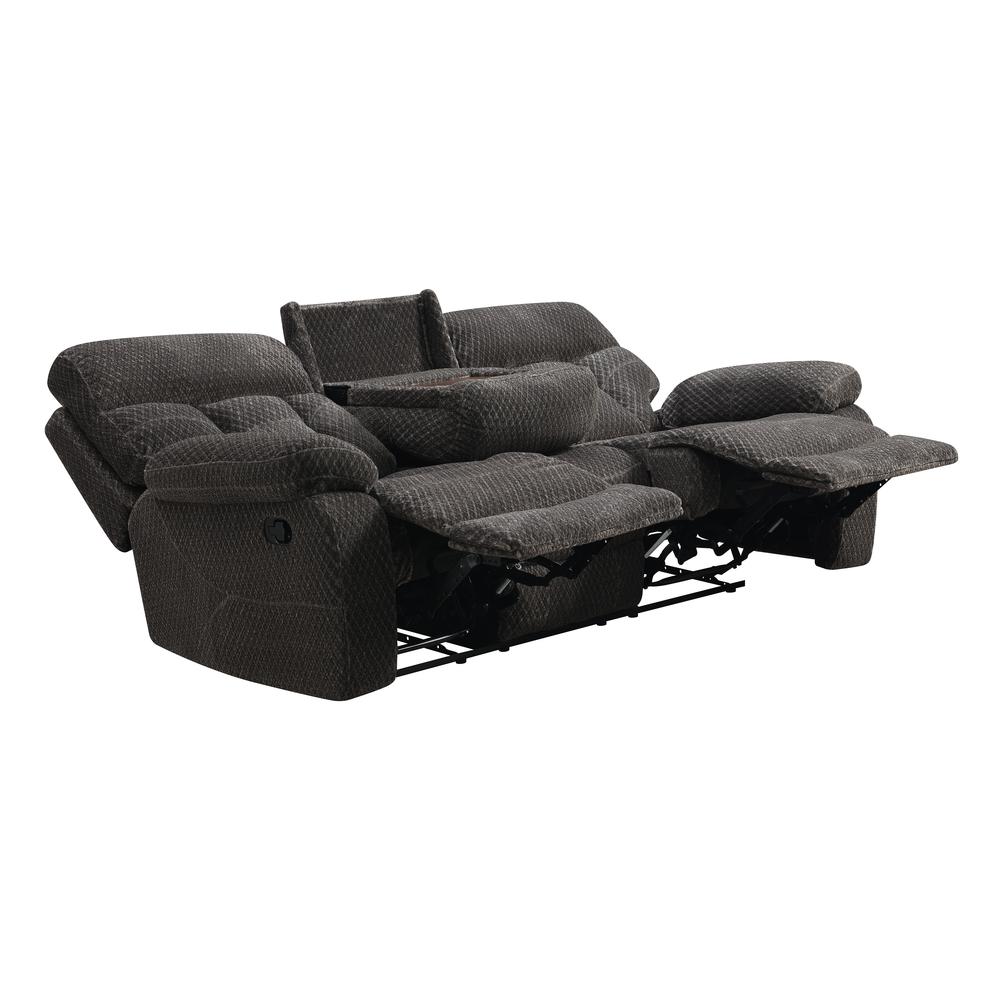Bravo Sofa W/Dual Recliner-Charcoal. Picture 3