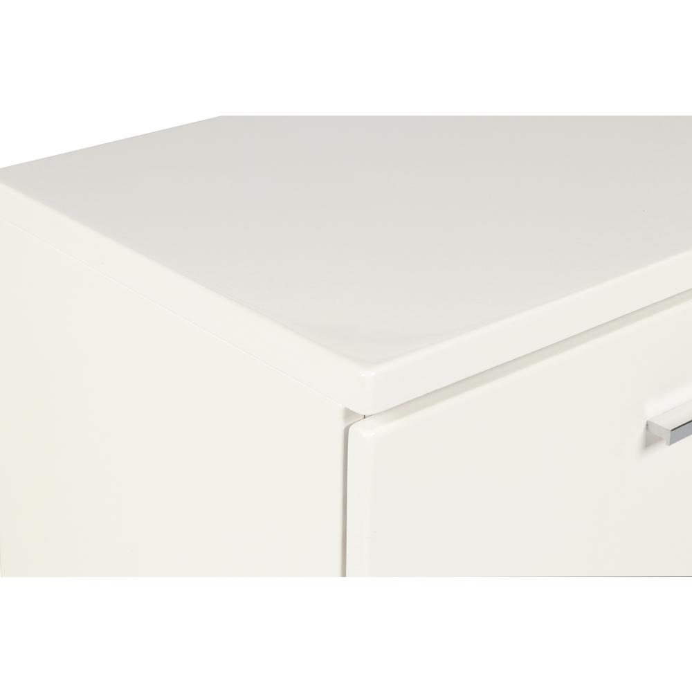 Furniture Sapphire Solid Wood 2-Drawer Nightstand in White. Picture 5