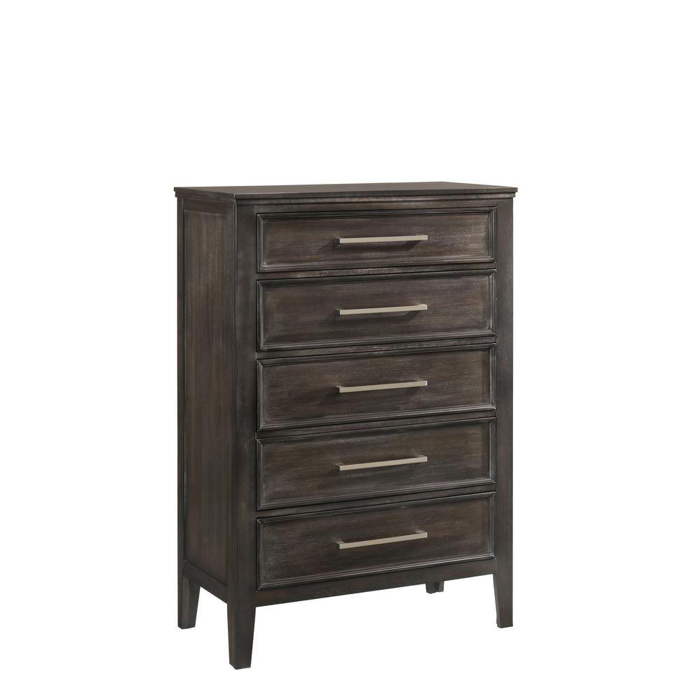 Furniture Andover Transitional Solid Wood Chest in Gray. Picture 1
