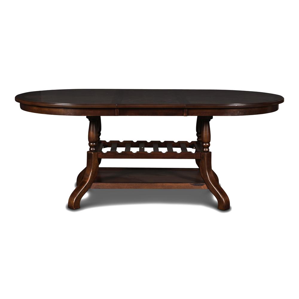 Furniture Bixby Contemporary Solid Wood Dining Table in Espresso. Picture 1