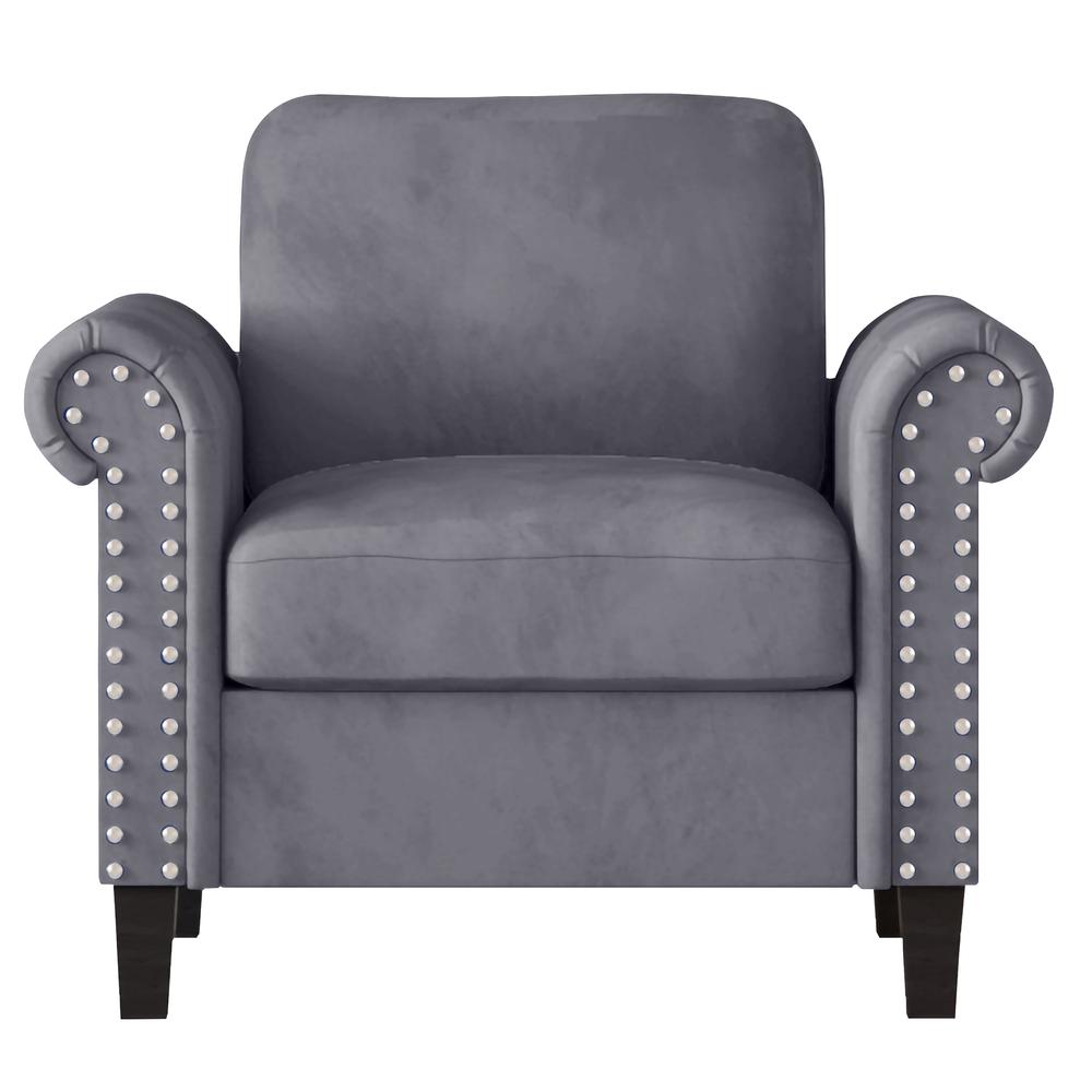 Alani Accent Chair-Gray. Picture 2