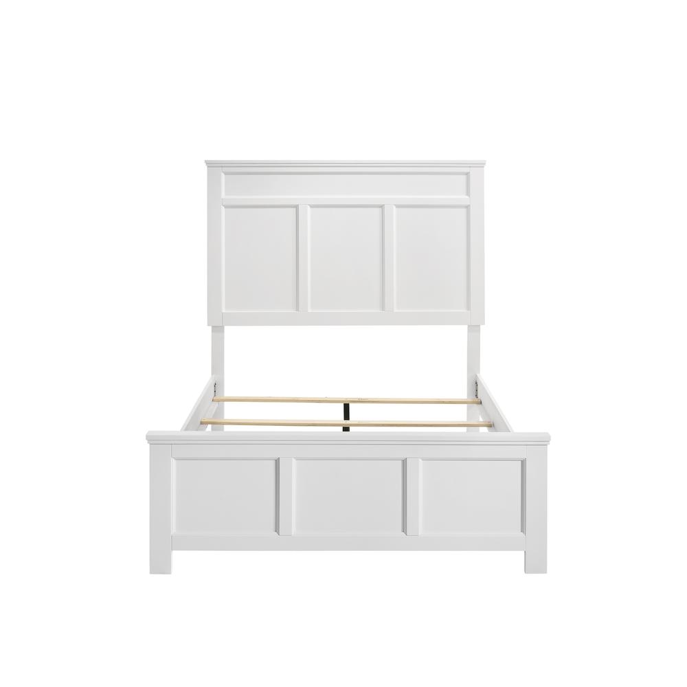Furniture Andover Traditional Twin Size Wood Bed in White. Picture 3