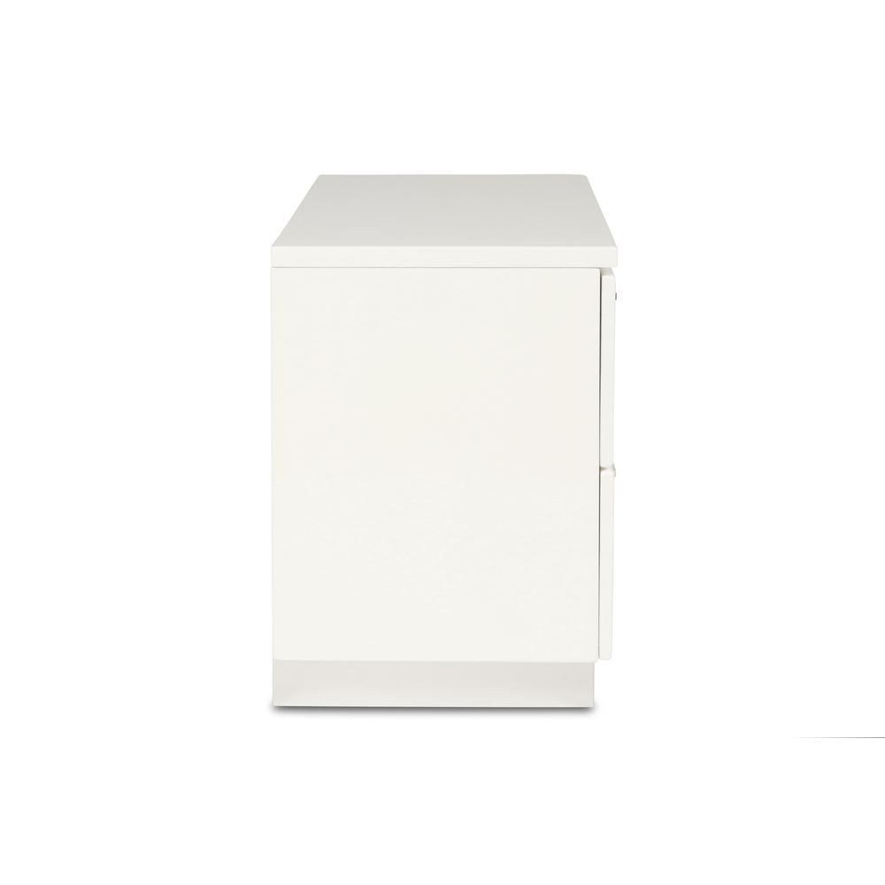 Furniture Sapphire Solid Wood 2-Drawer Nightstand in White. Picture 4
