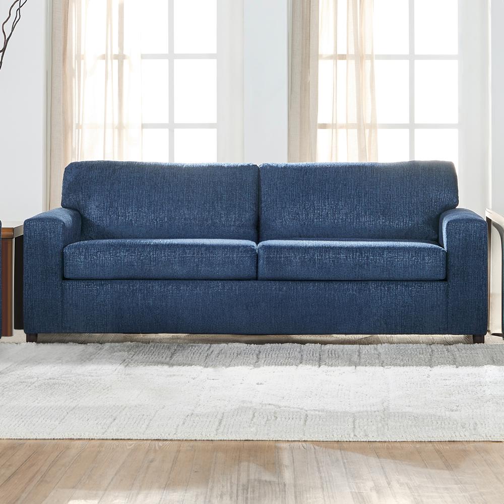 Kylo Blue Polyester Fabric Sofa Couch. Picture 5