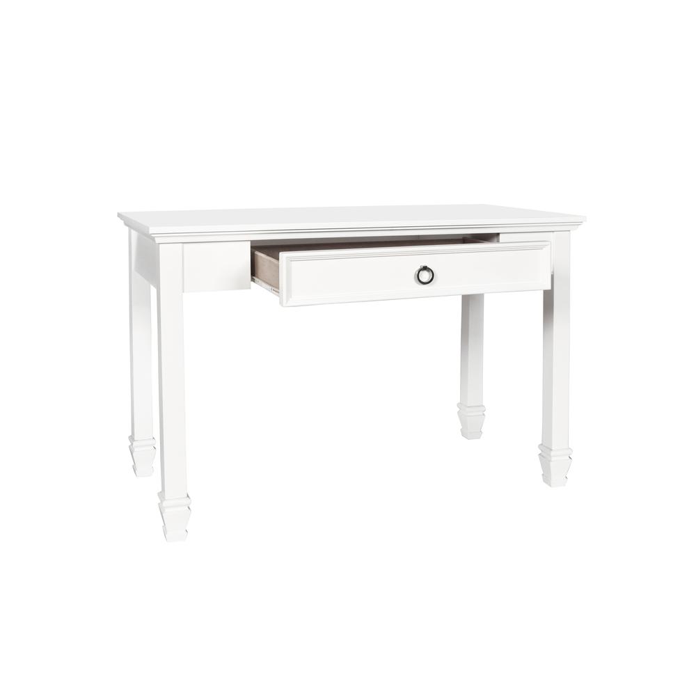 Furniture Tamarack Soild Wood 1-Drawer Desk in  White. Picture 3