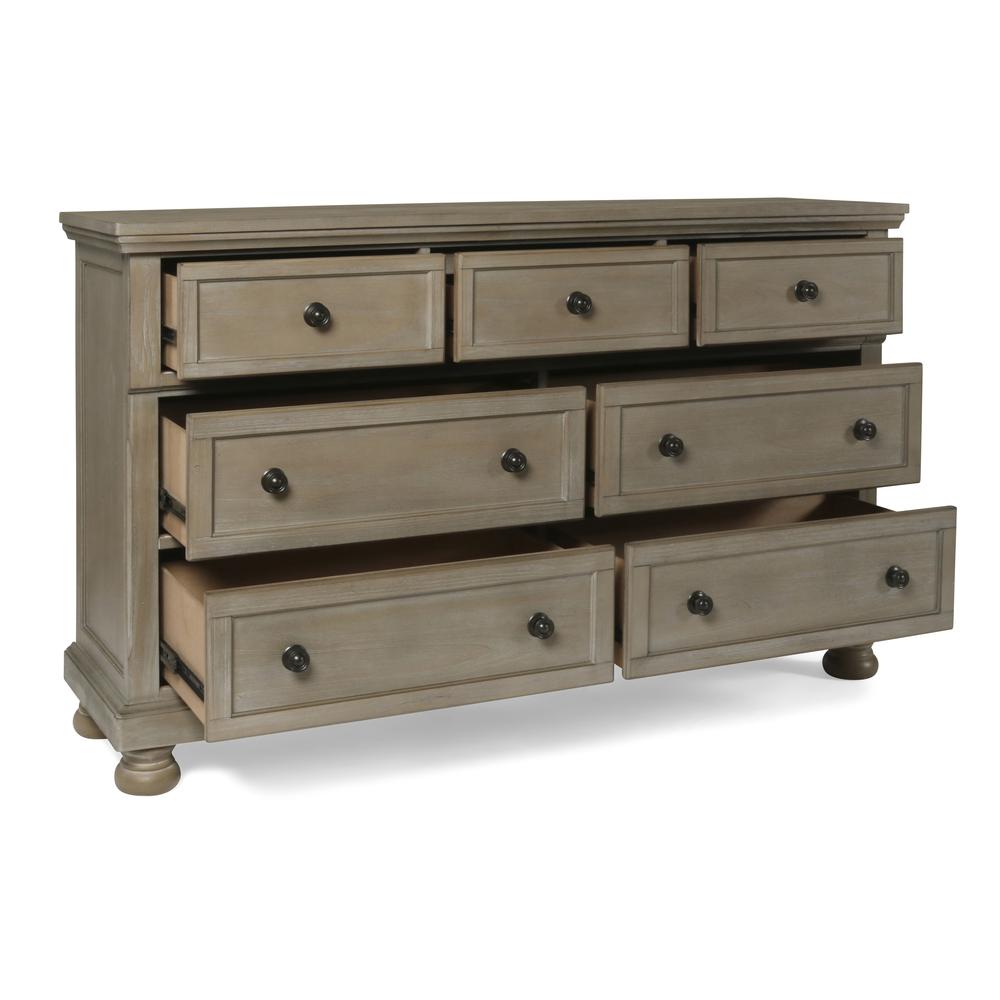 Furniture Allegra Solid Wood Engineered Wood Dresser in Pewter. Picture 3