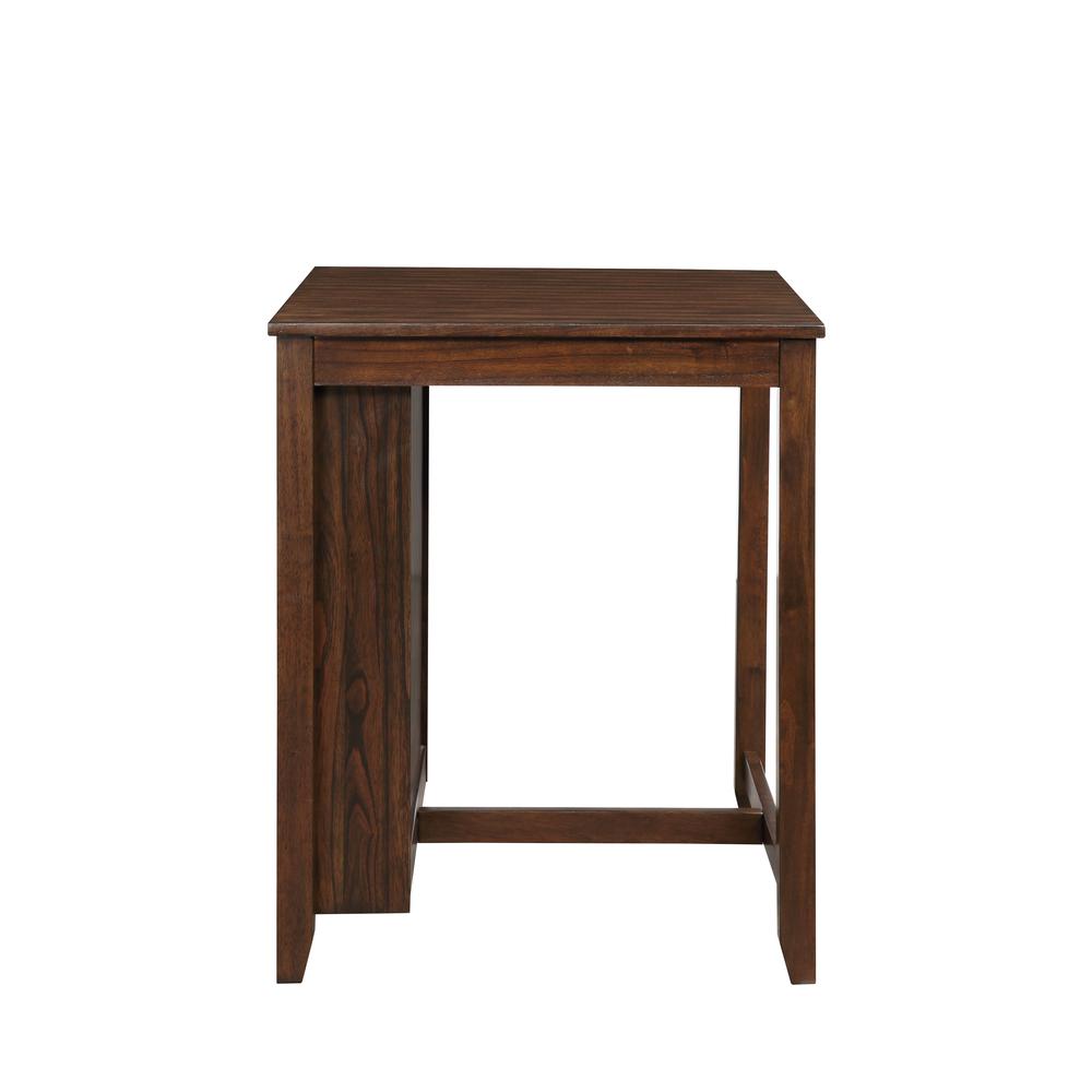 Furniture Gia Solid Wood Counter Table 2 Chairs in Cherry Brown. Picture 9
