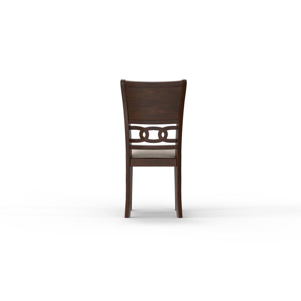 Furniture Gia Solid Wood Dining Chairs in Cherry Brown (Set of 2). Picture 5