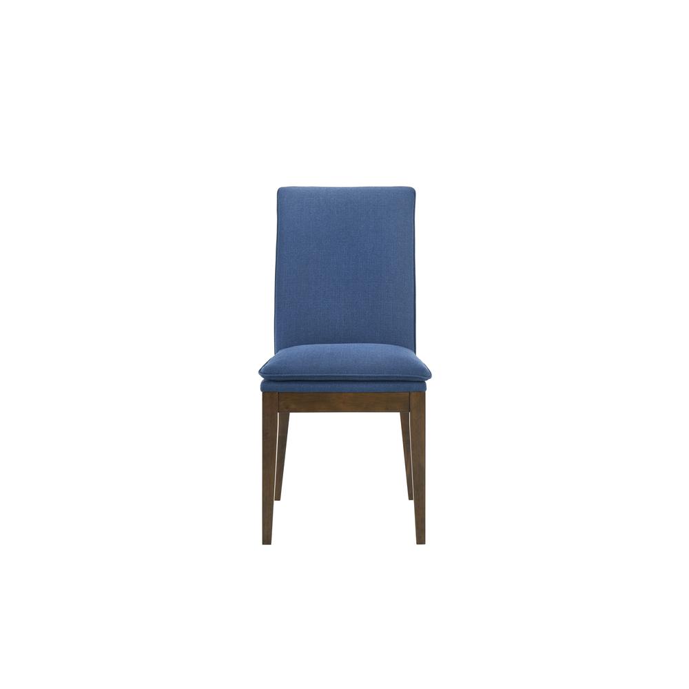 Maggie Dining Chair W/Blue Cushion-Walnut. Picture 3