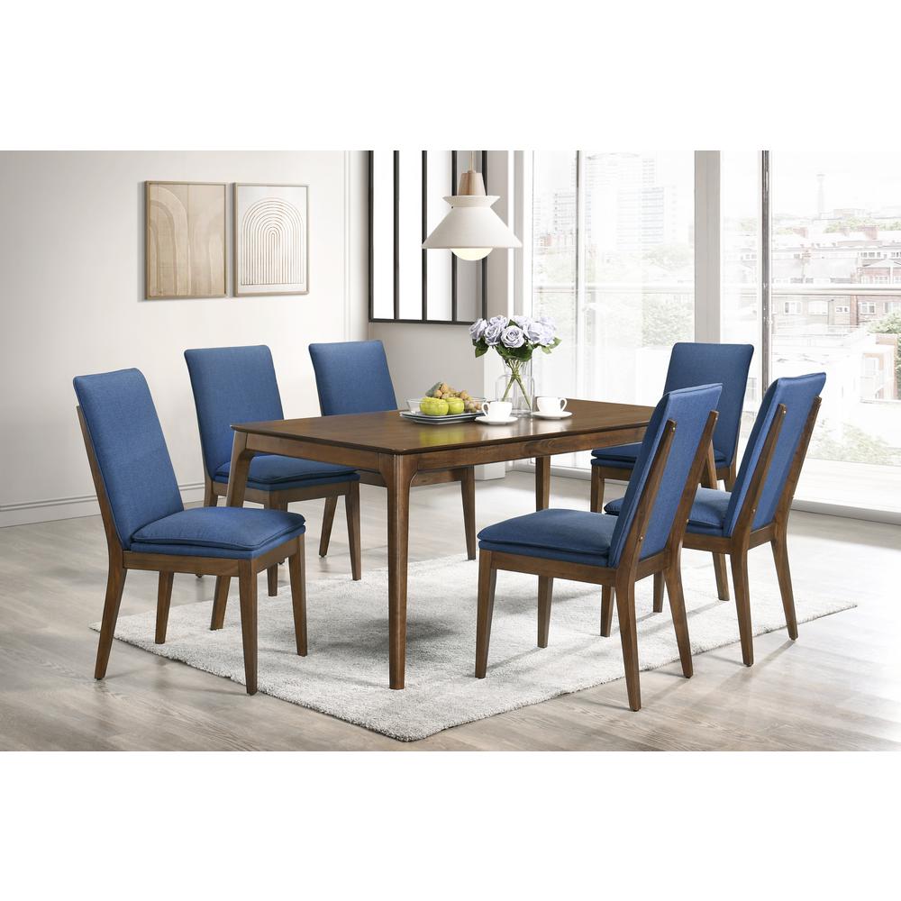 Maggie Dining Table W / 4 Blue Chairs. Picture 9