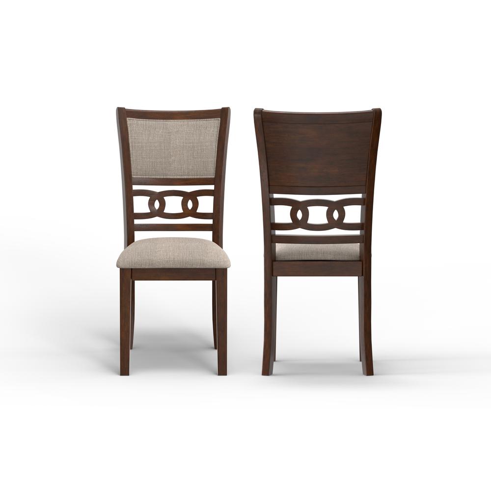 Furniture Gia Solid Wood Dining Chairs in Cherry Brown (Set of 2). Picture 1