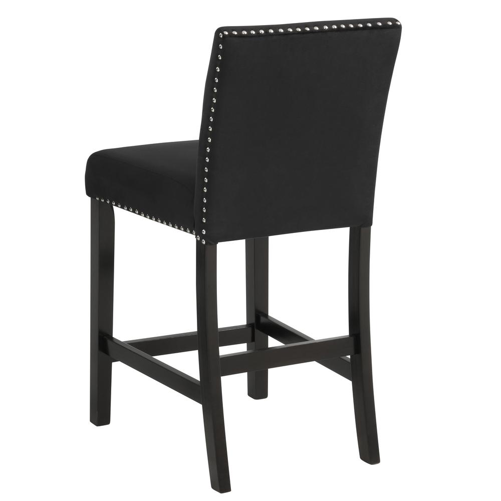 Furniture Celeste 39.5" Wood Counter Chair in Black (Set of 2). Picture 5