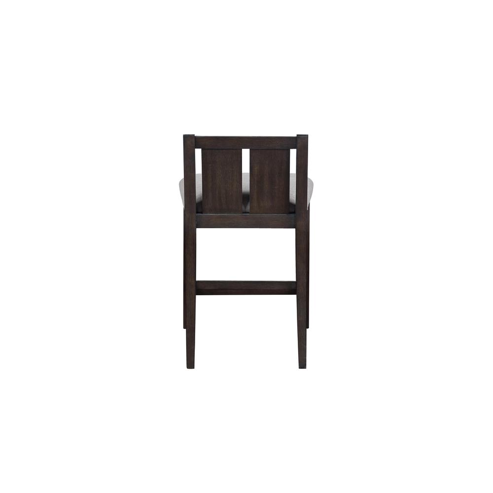 Heston 3-pc Wood Storage Counter Set with 2 Chairs in Cherry. Picture 2