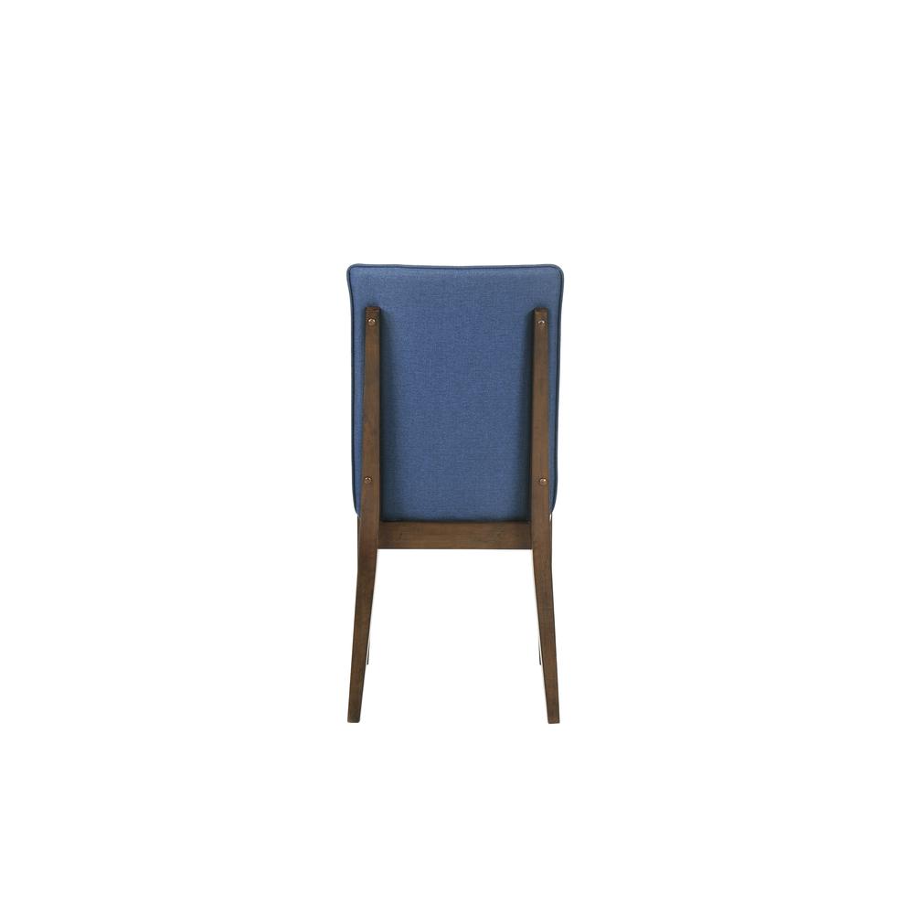 Maggie Dining Chair W/Blue Cushion-Walnut. Picture 5