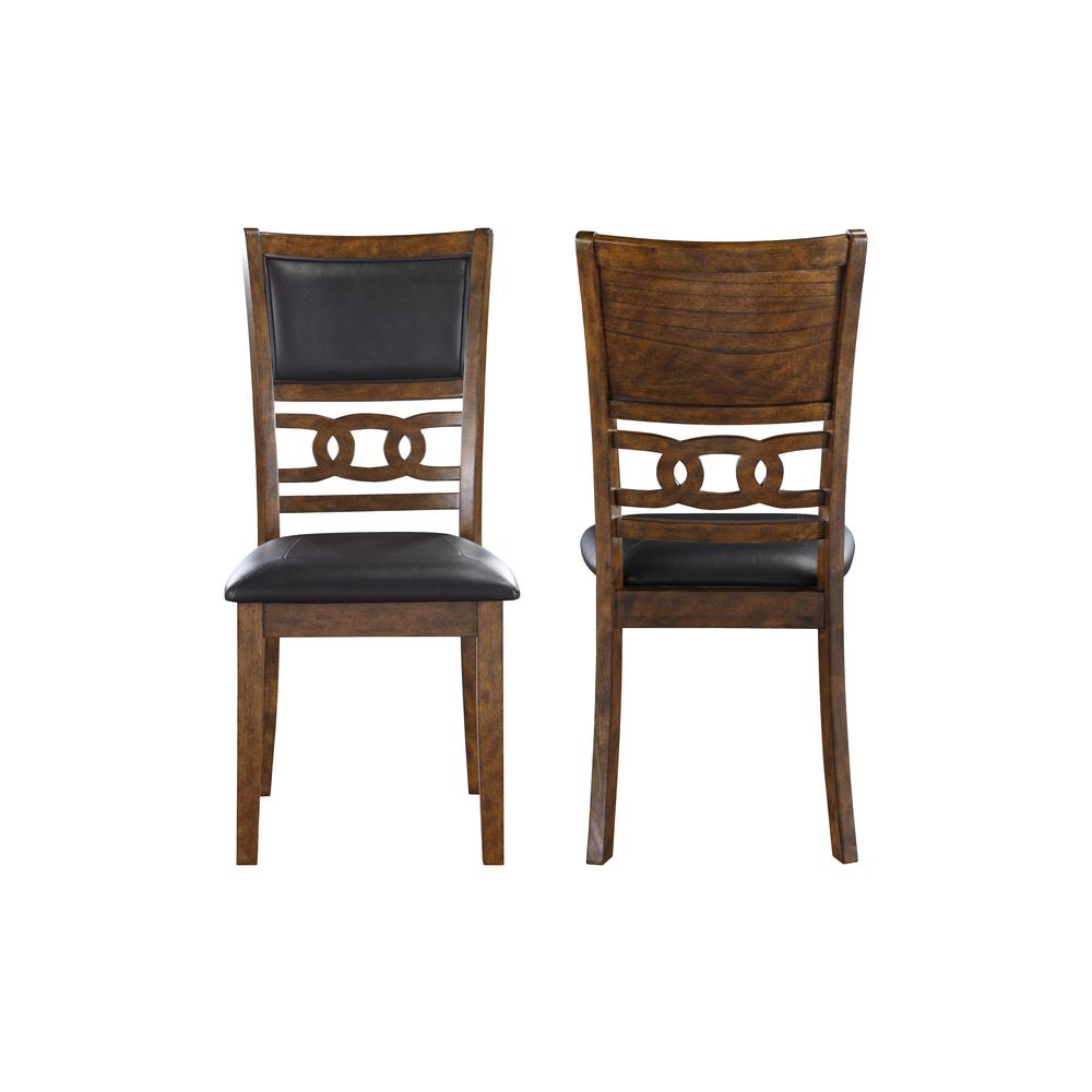 Furniture Gia Faux Leather Dining Chairs in Brown (Set of 2). Picture 1