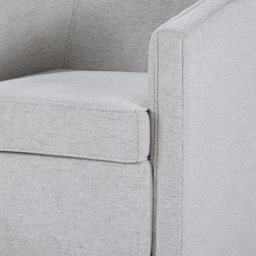 Poppy Light Gray Polyester Fabric Accent Swivel Arm Chair. Picture 2