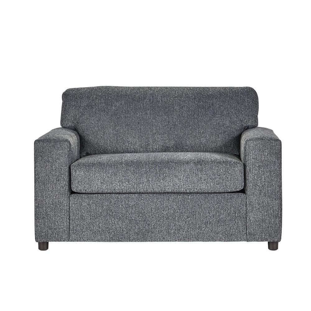Kylo Ash Gray Polyester Fabric Couch and Oversized Chair. Picture 8