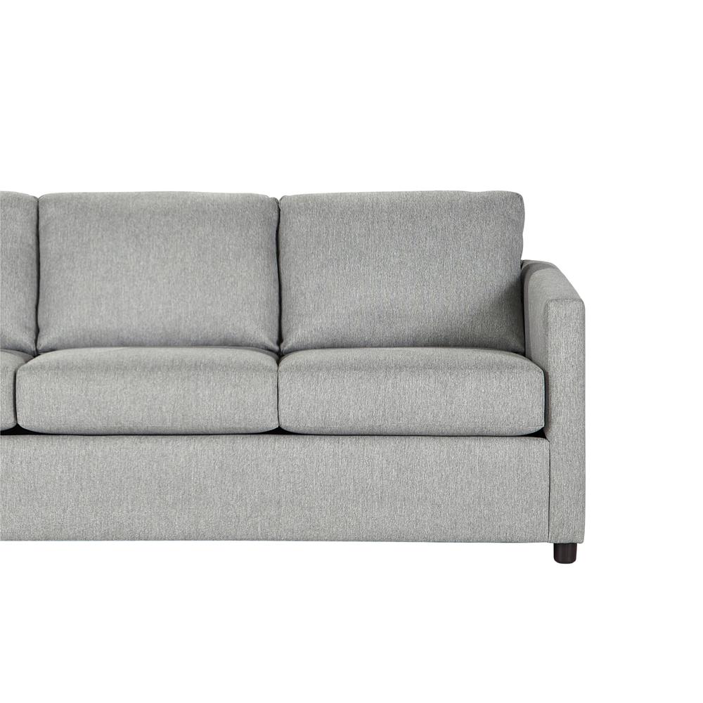 Elio Light Gray Polyester Fabric  3-seater Sofa Couch. Picture 2