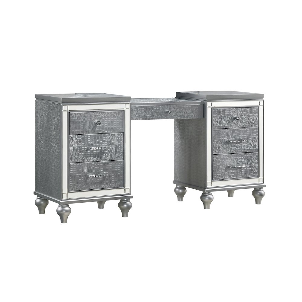 Valentino Vanity Table-Silver. Picture 1