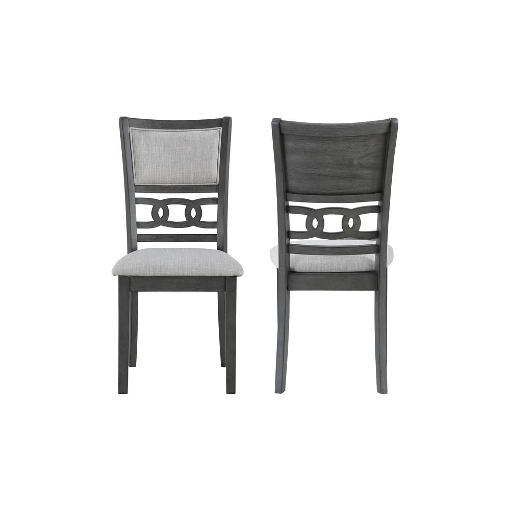 Furniture Gia Solid Wood Dining Chair in Gray (Set of 2). Picture 1