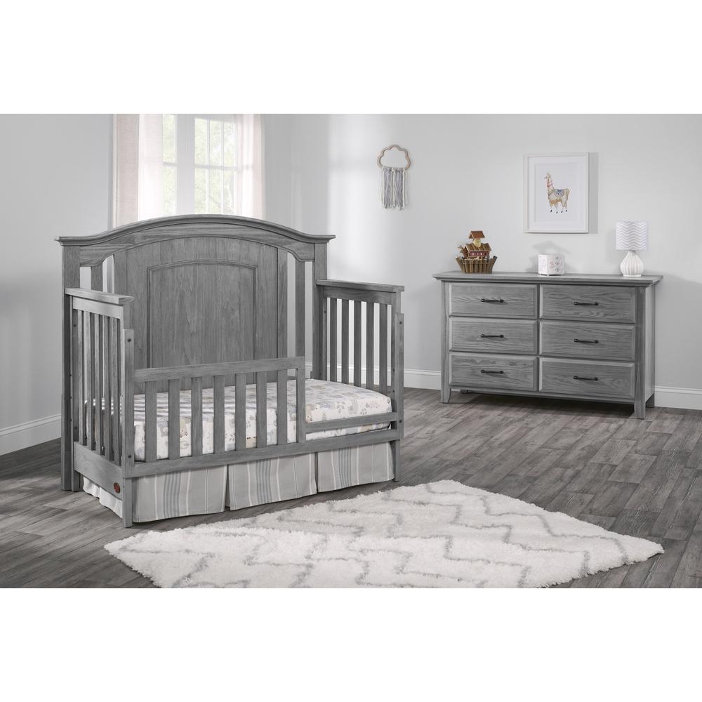 Oxford Baby Willowbrook 4 In 1 Convertible Crib Graphite Gray. Picture 10