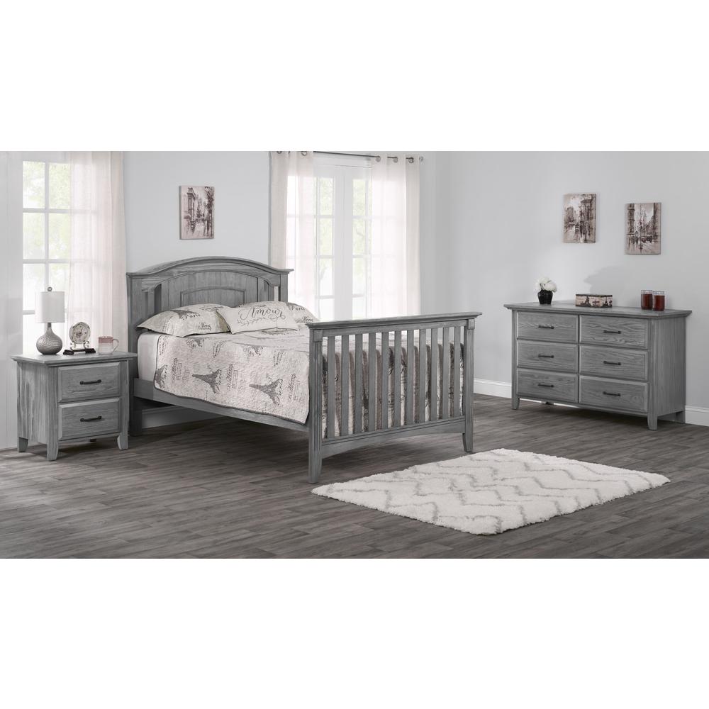 Oxford Baby Willowbrook 4 In 1 Convertible Crib Graphite Gray. Picture 11