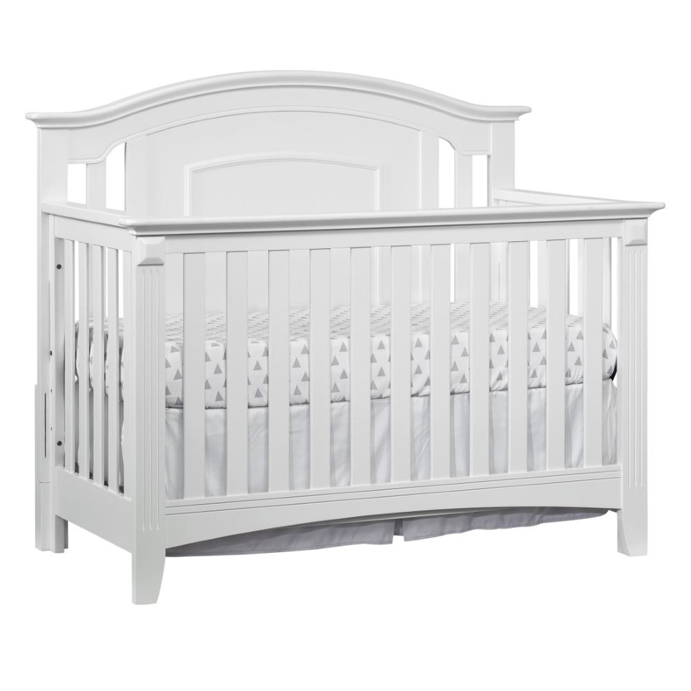 Oxford Baby Willowbrook 4 In 1 Convertible Crib White. Picture 2