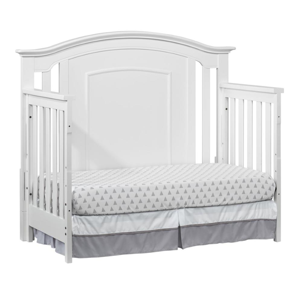 Oxford Baby Willowbrook 4 In 1 Convertible Crib White. Picture 6
