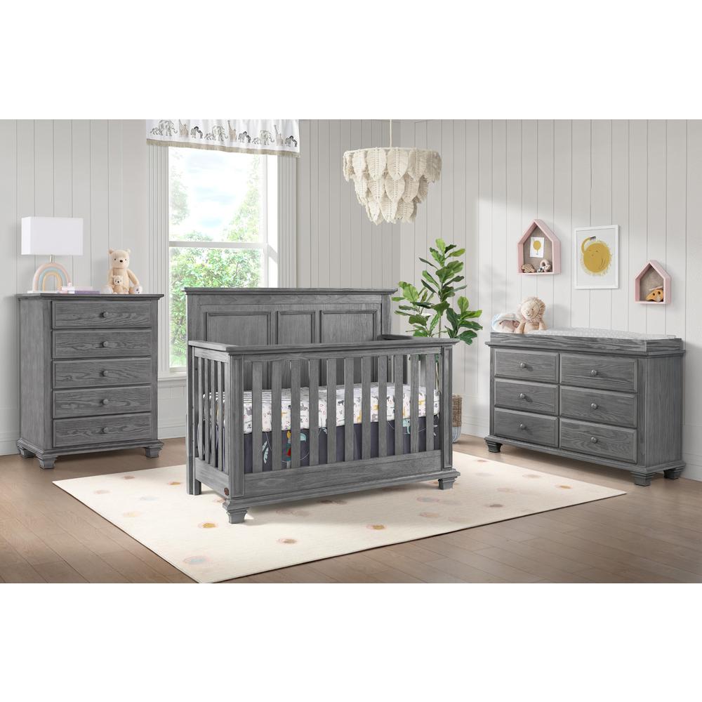 Oxford Baby Kenilworth 4 In 1 Convertible Crib Graphite Gray. Picture 7